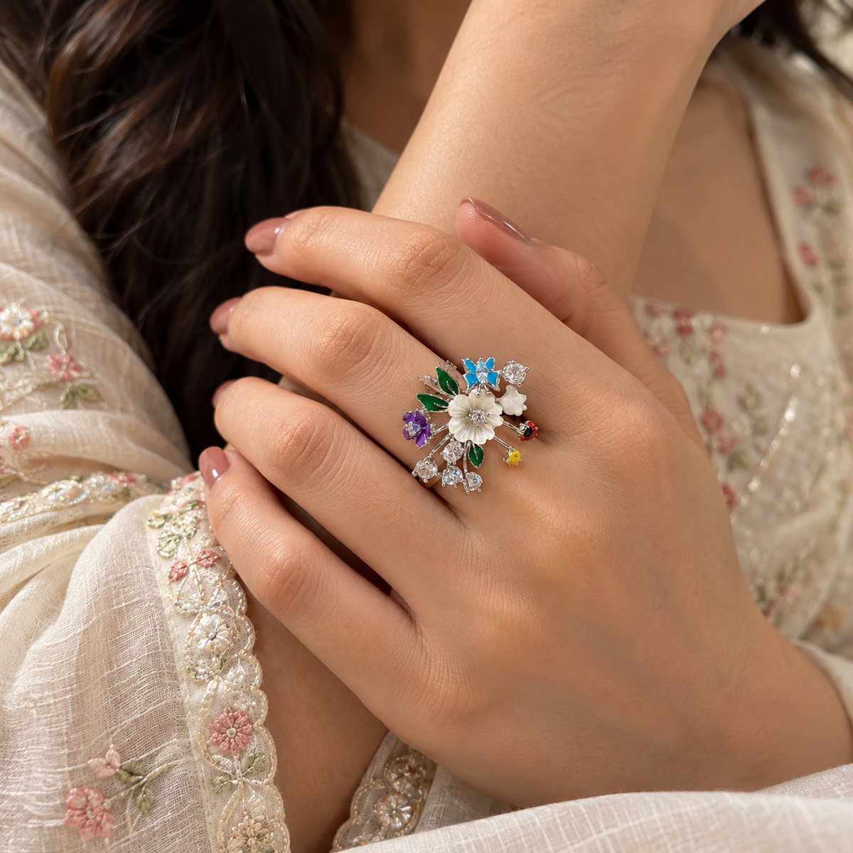 Enchanted Garden Ladybug Ring