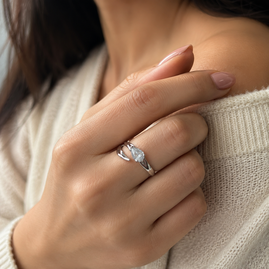 Marquise Solitaire Wrap Ring