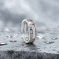 Fused Bezel & Pave Stacking Ring