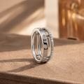 Fused Bezel & Pave Stacking Ring