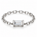 Lumière Chain Solitaire Ring