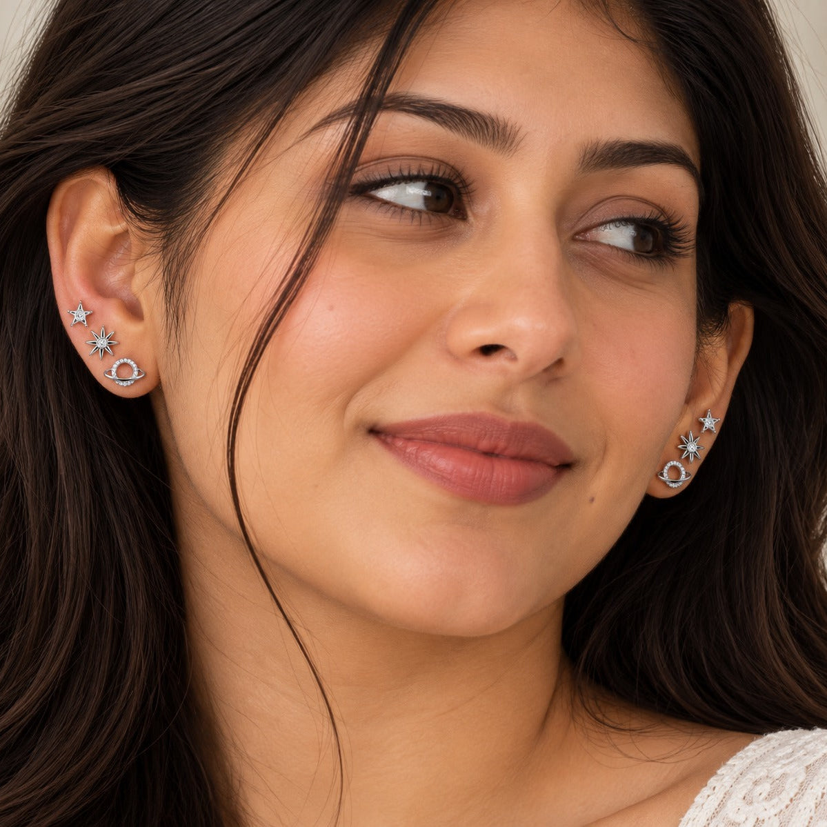Celestial Star & Planet Stud Set of 3