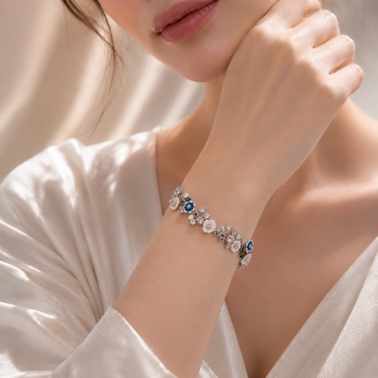 Blossom Trail Floral Vine Bracelet
