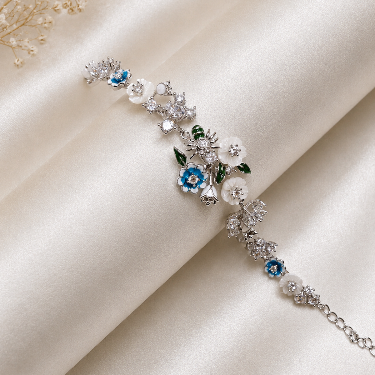 Blossom Trail Floral Vine Bracelet