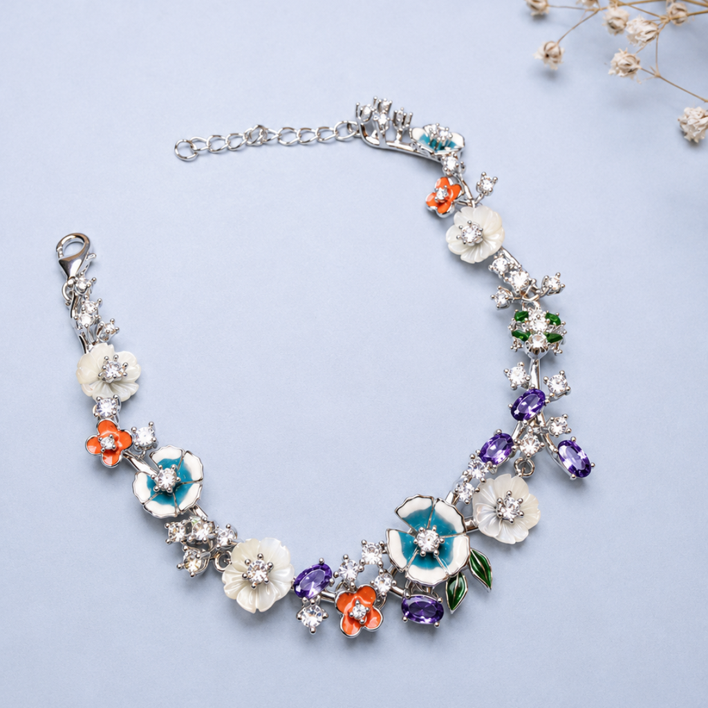 Enamel Bloom Garden Bracelet