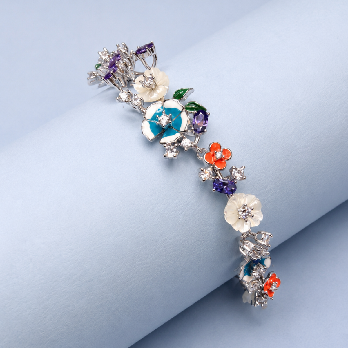 Enamel Bloom Garden Bracelet