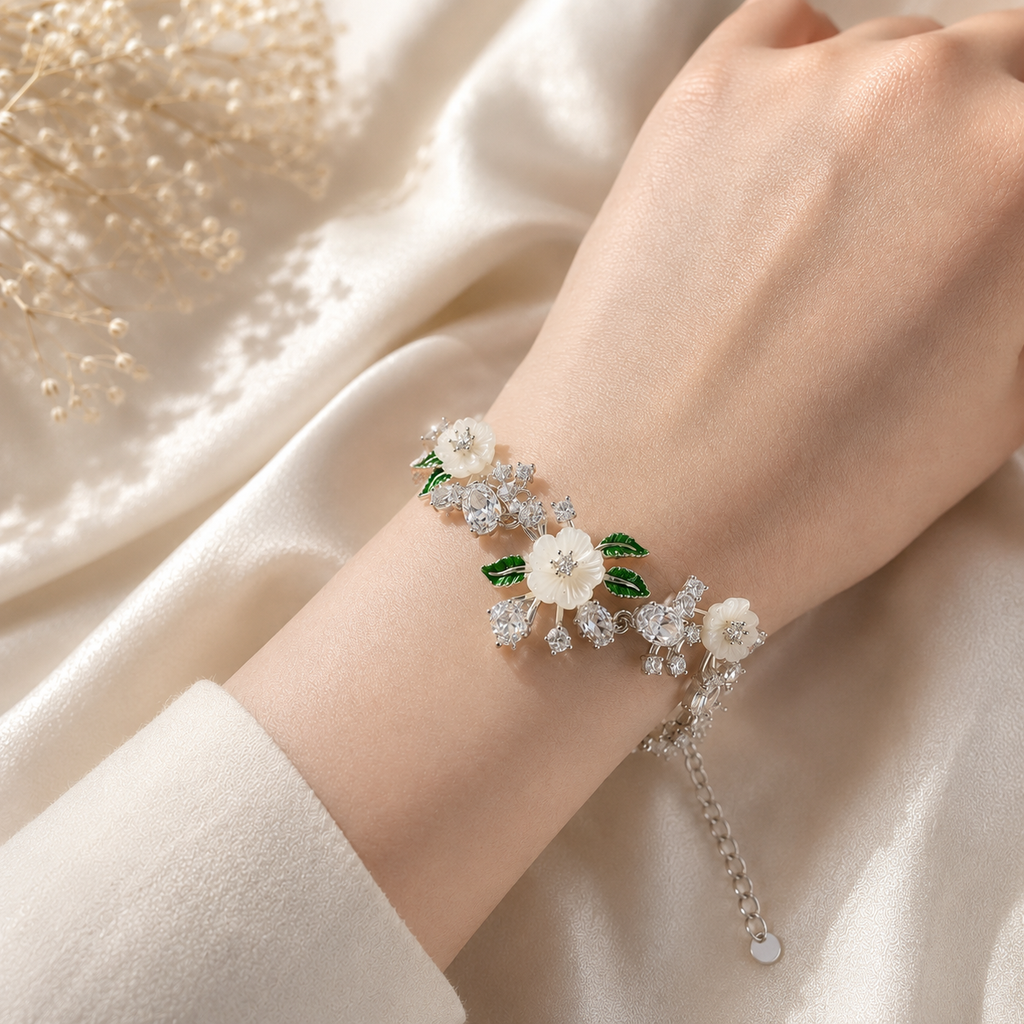 Ivory Bloom Vine Bracelet for Women