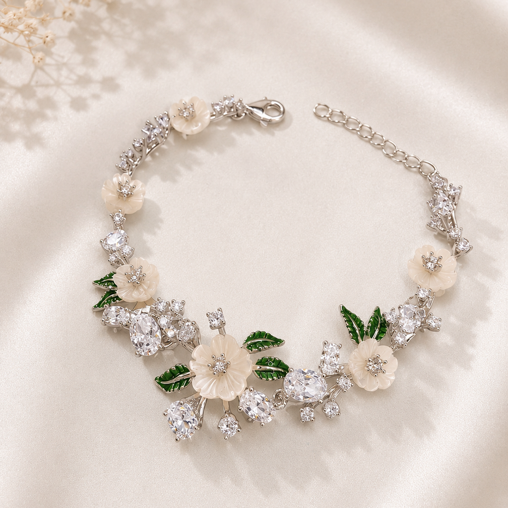 Ivory Bloom Vine Bracelet for Women