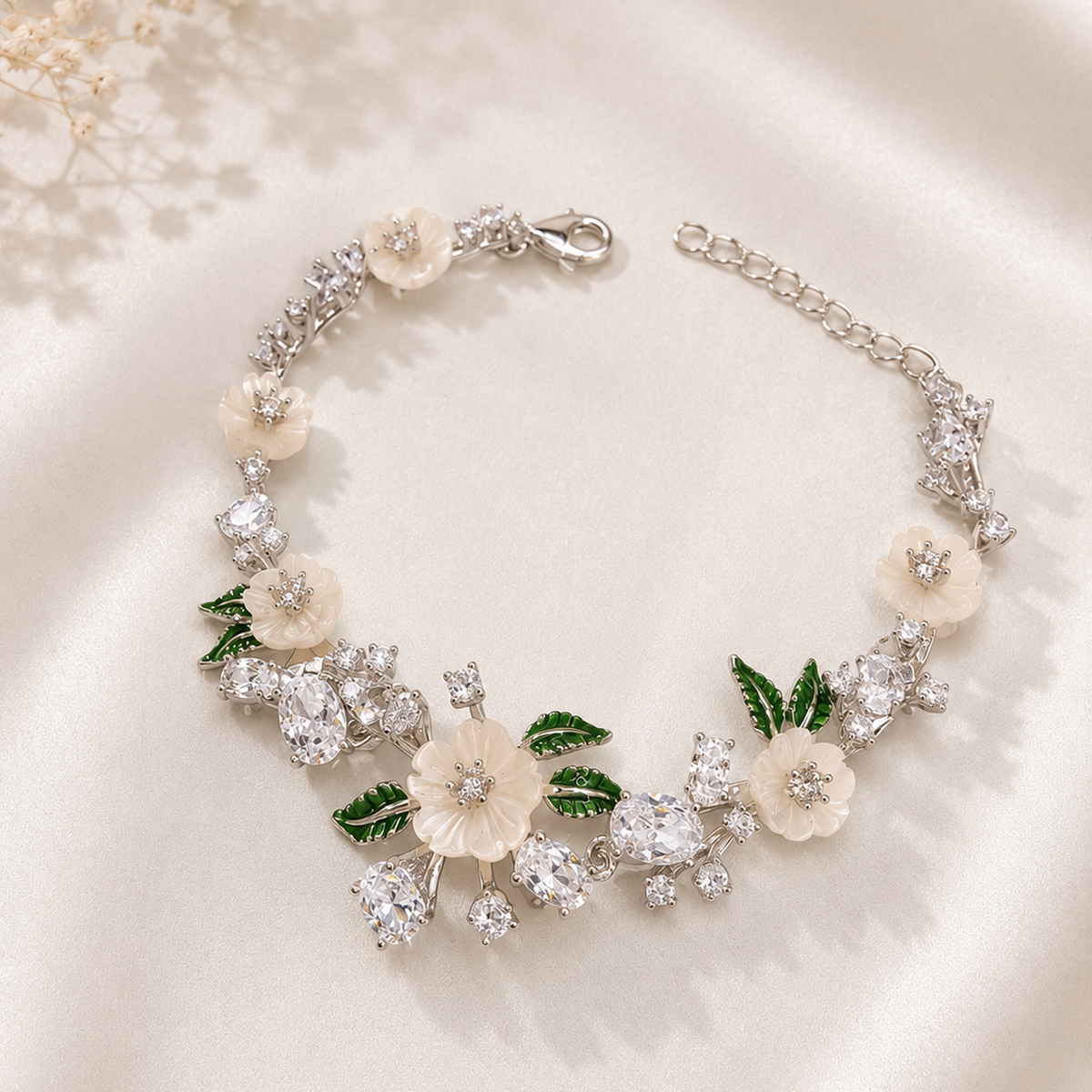 Ivory Bloom Vine Bracelet for Women