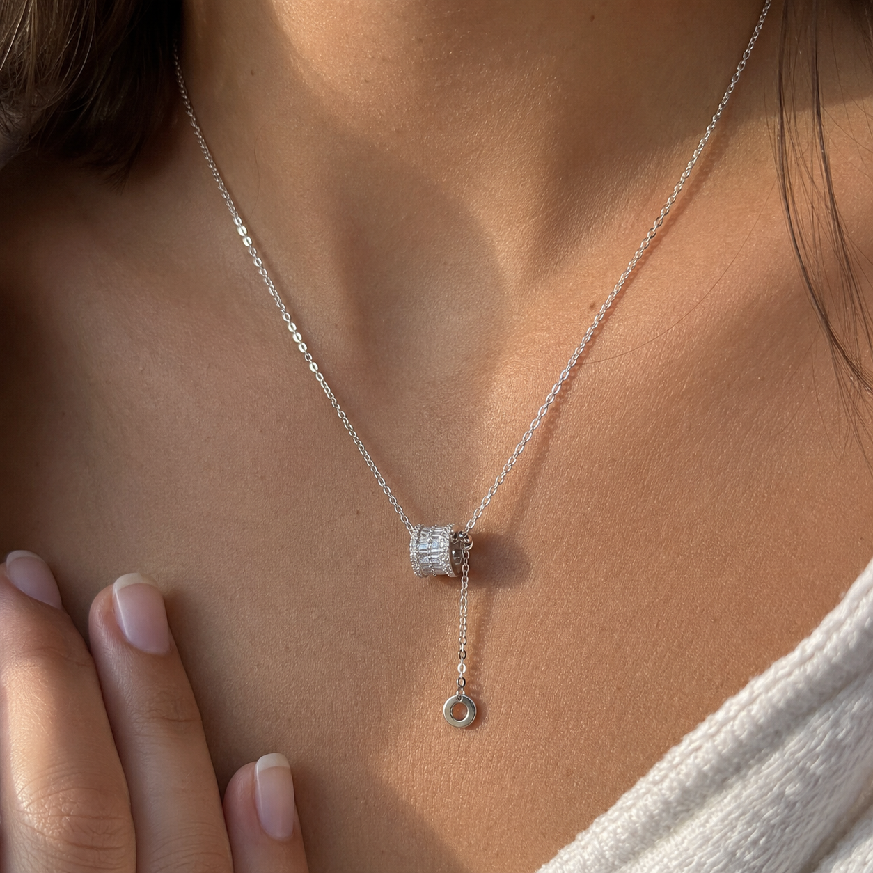 Spinning Rondelle Drop Pendant