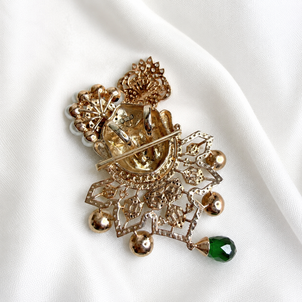 Shri Nath Pendant & Brooch Necklace