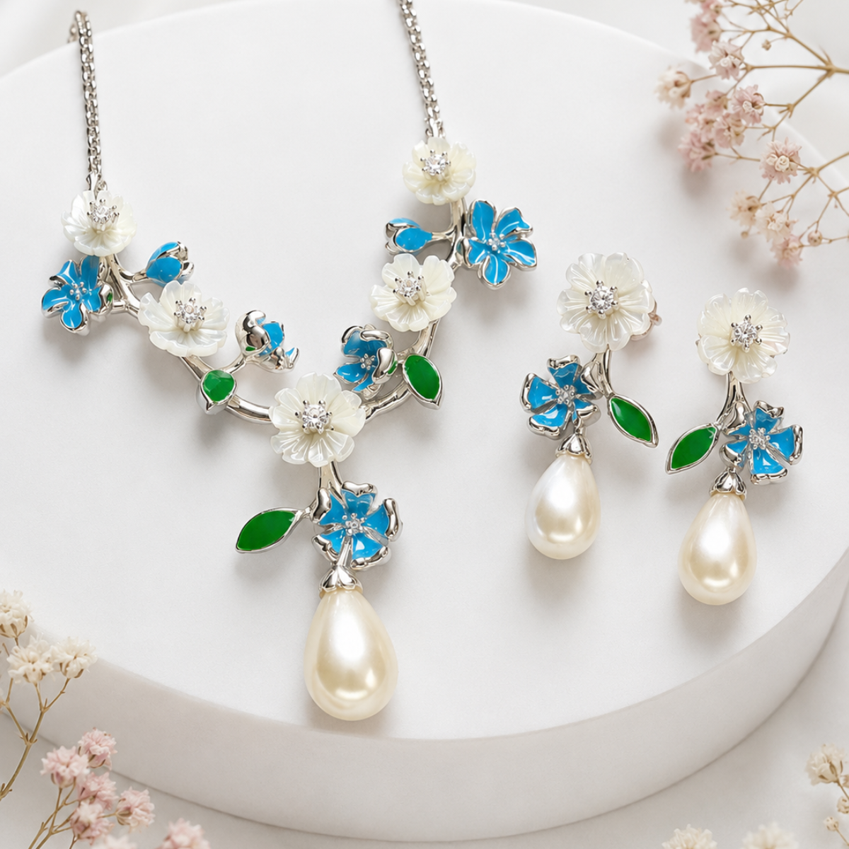 Blossom Vine Pearl Drop Set