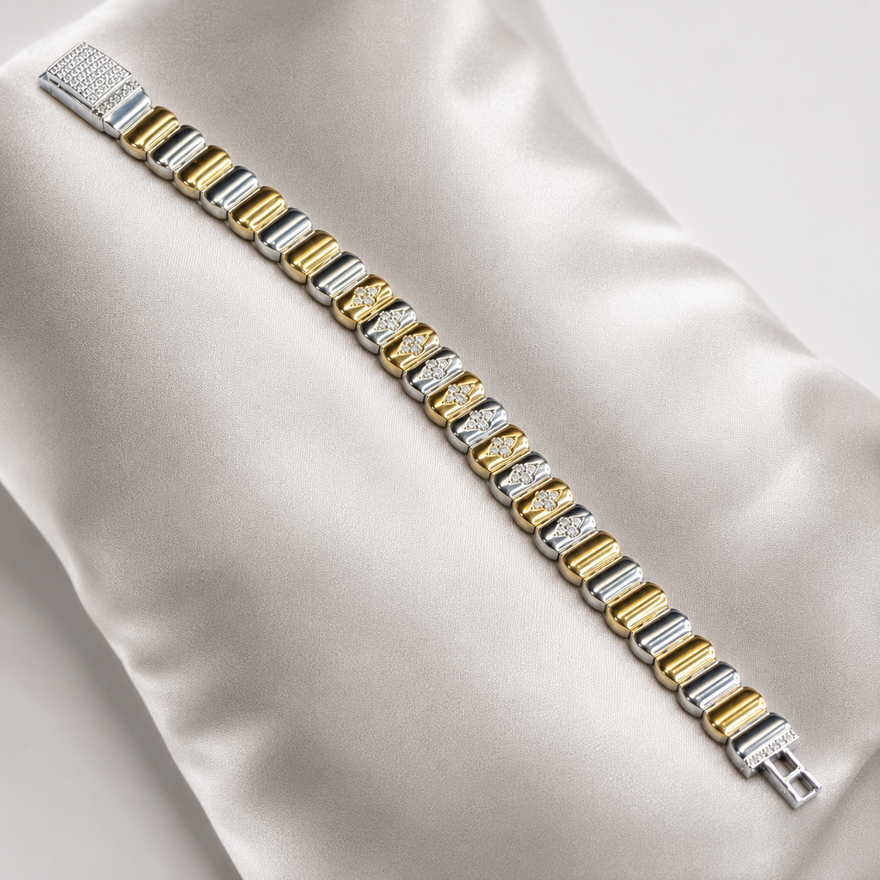 Alternating Dual-Tone Bracelet