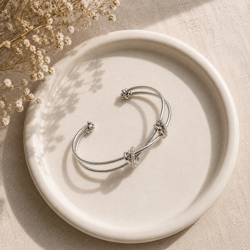 Triple Strand Knot Cuff