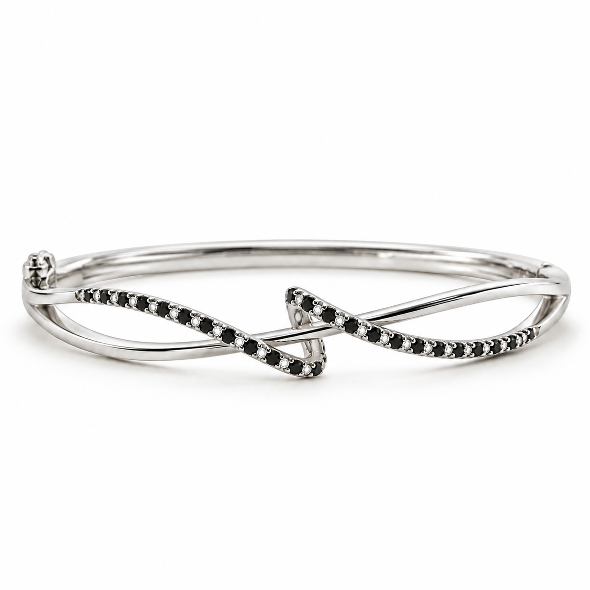 Onyx Ribbon Infinity Cuff