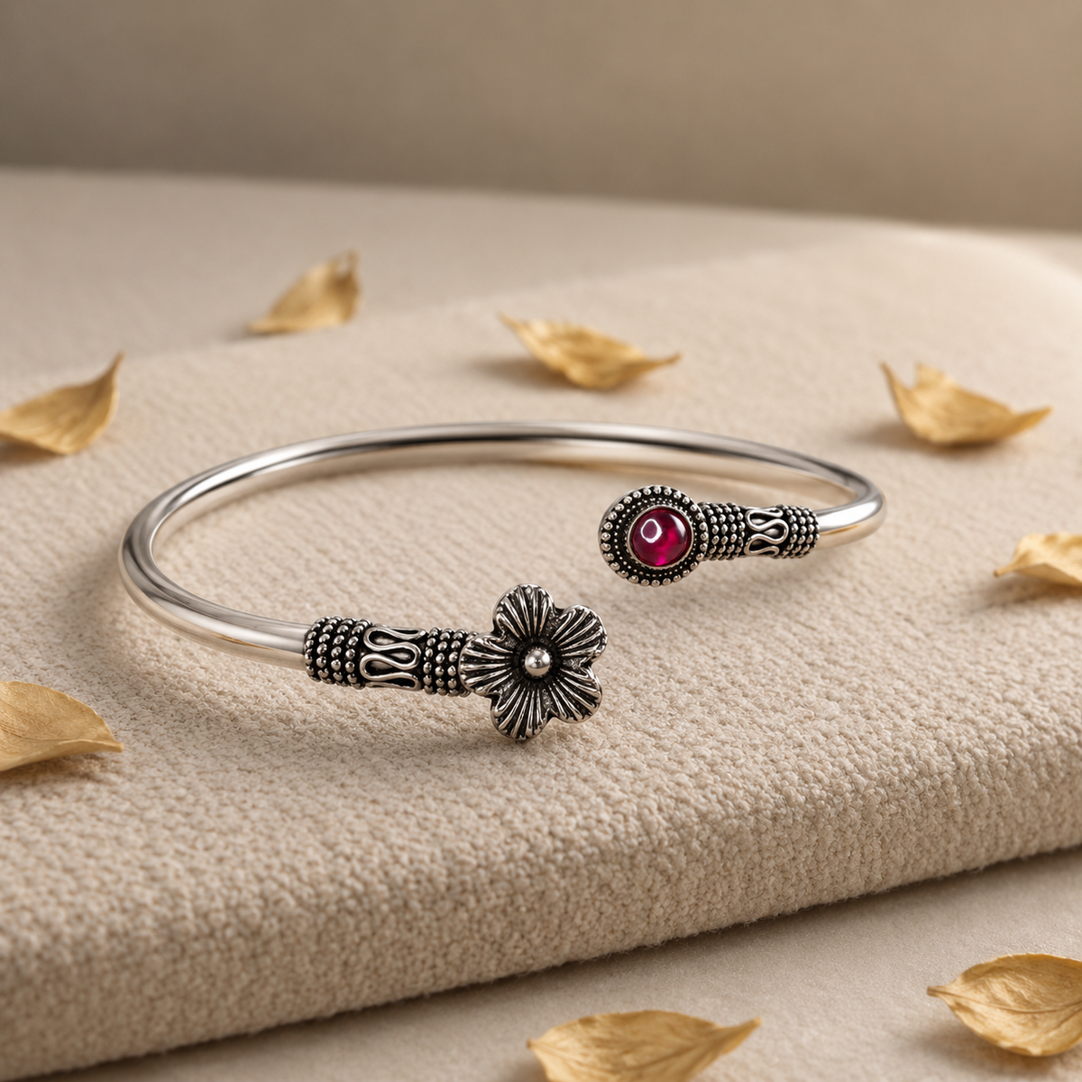 Garnet Blossom Bracelet