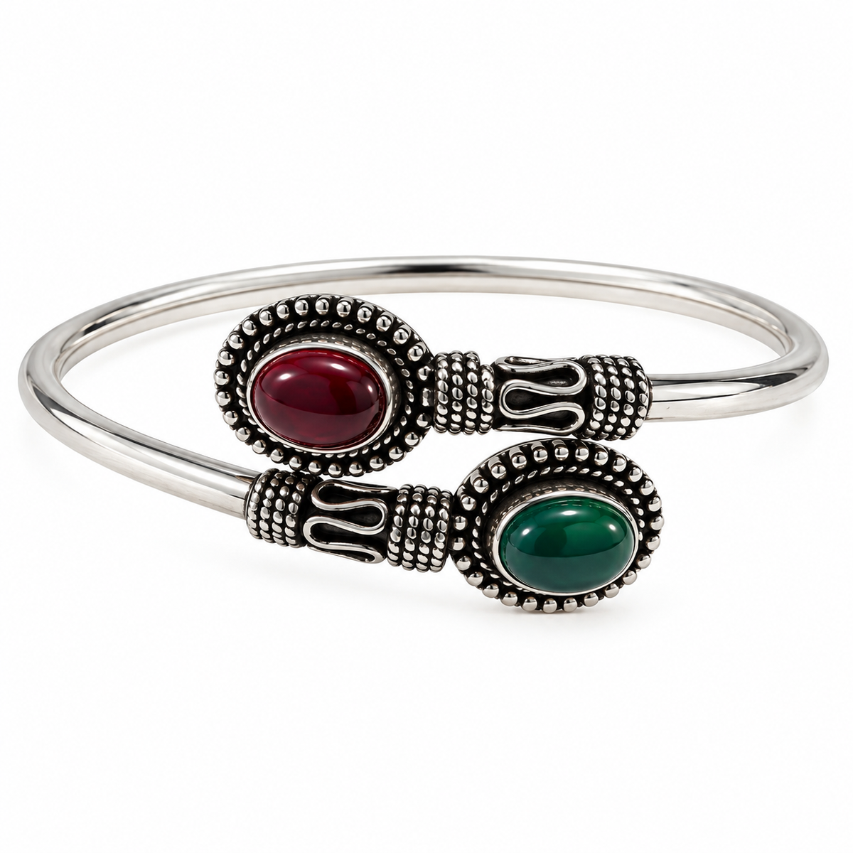 Ruby Emerald Duo Bracelet