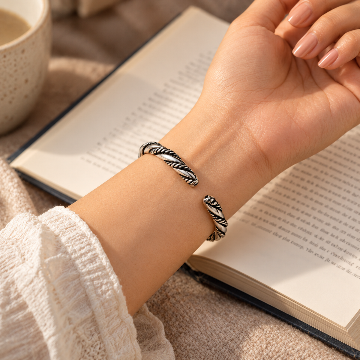 Twisted Rope Cuff Bracelet