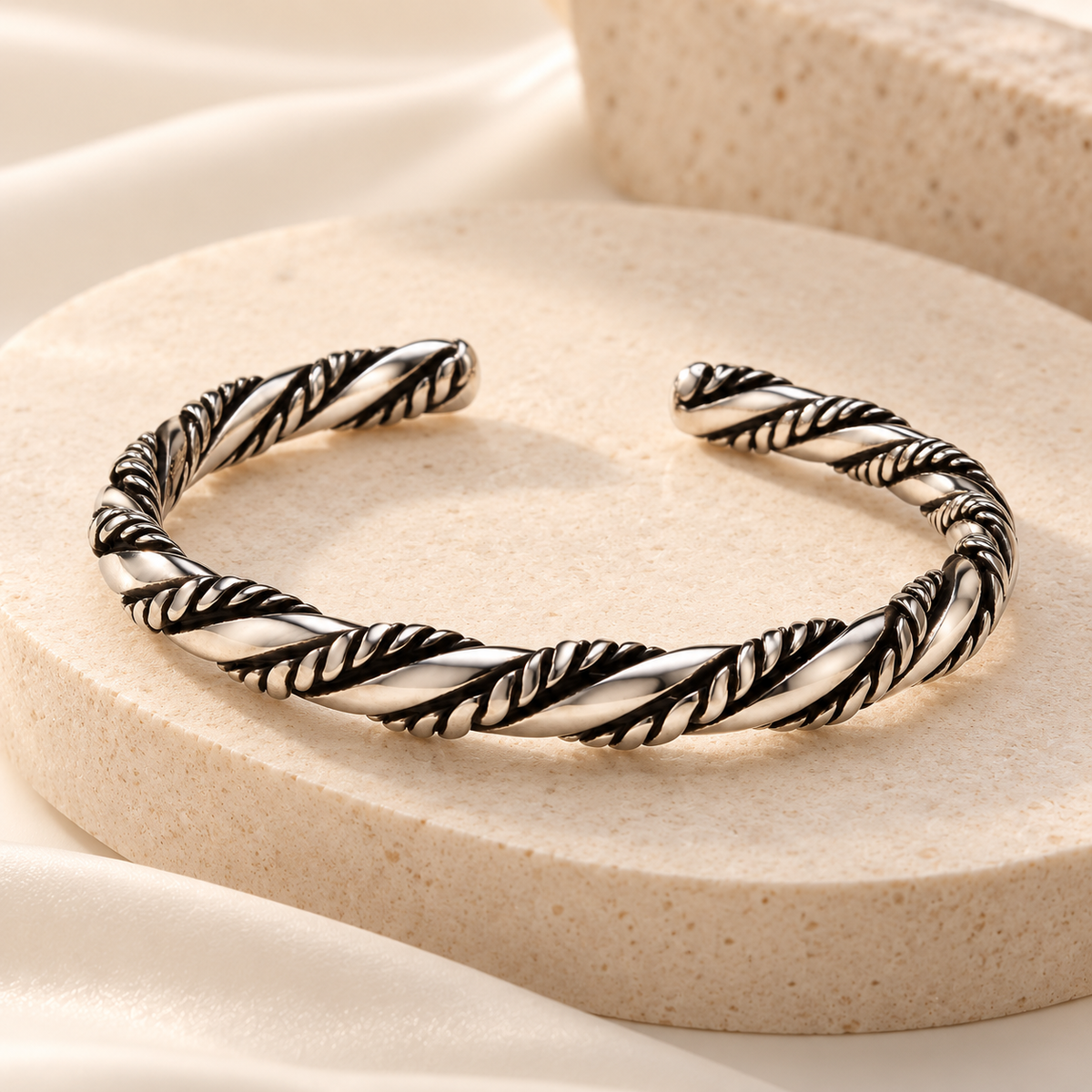 Twisted Rope Cuff Bracelet