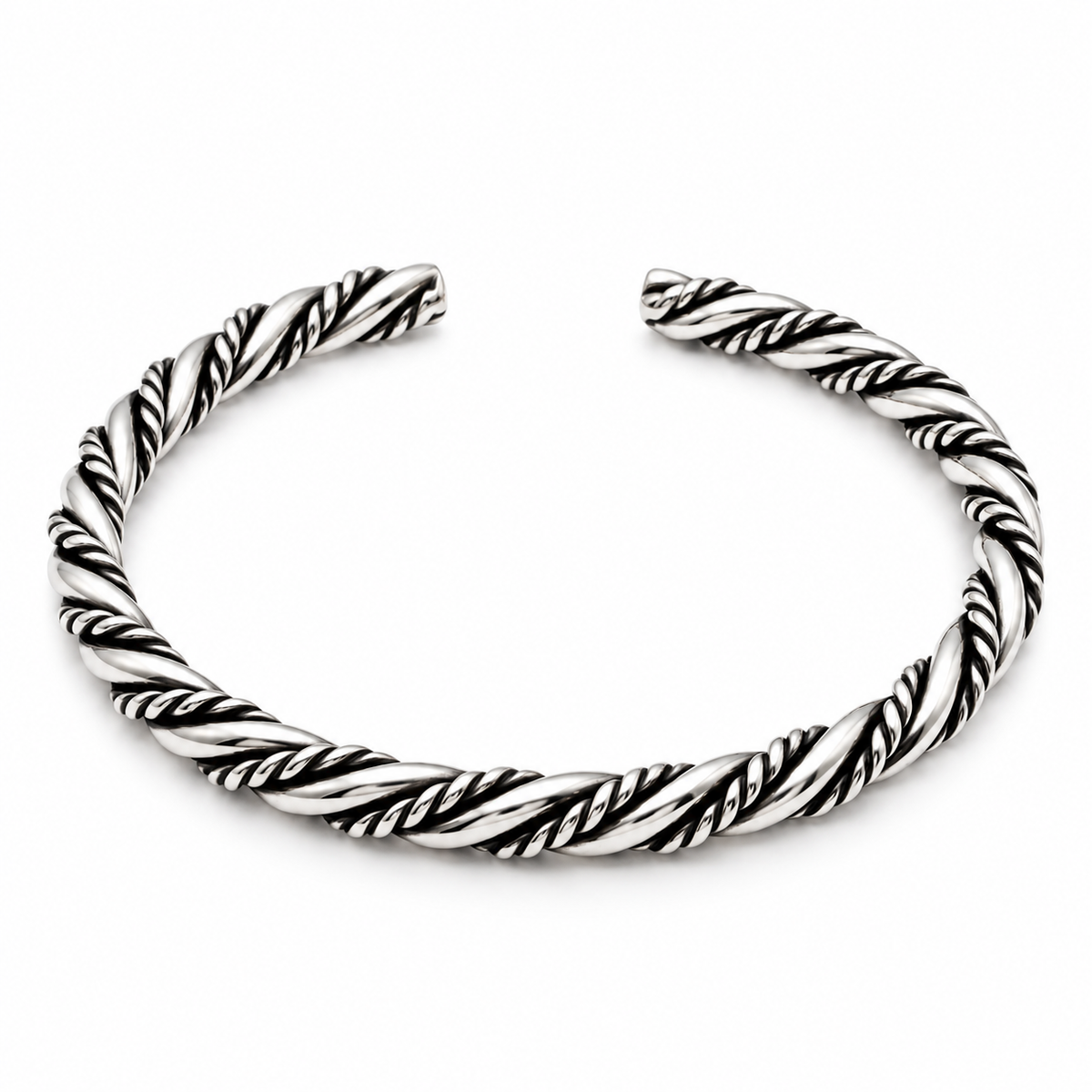 Double Helix Cable Cuff Bracelet