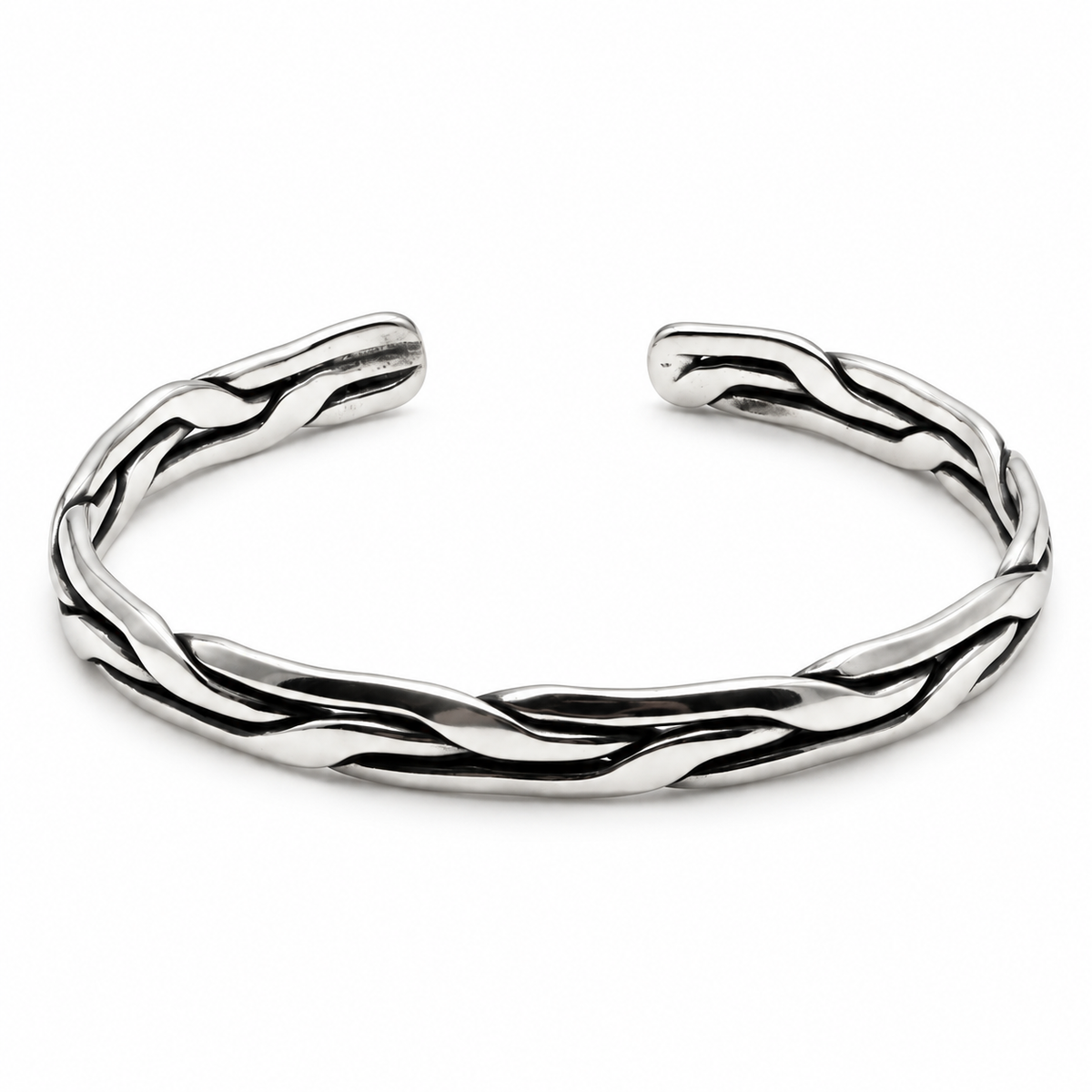 Twisted Rope Weave Cuff Bracelet