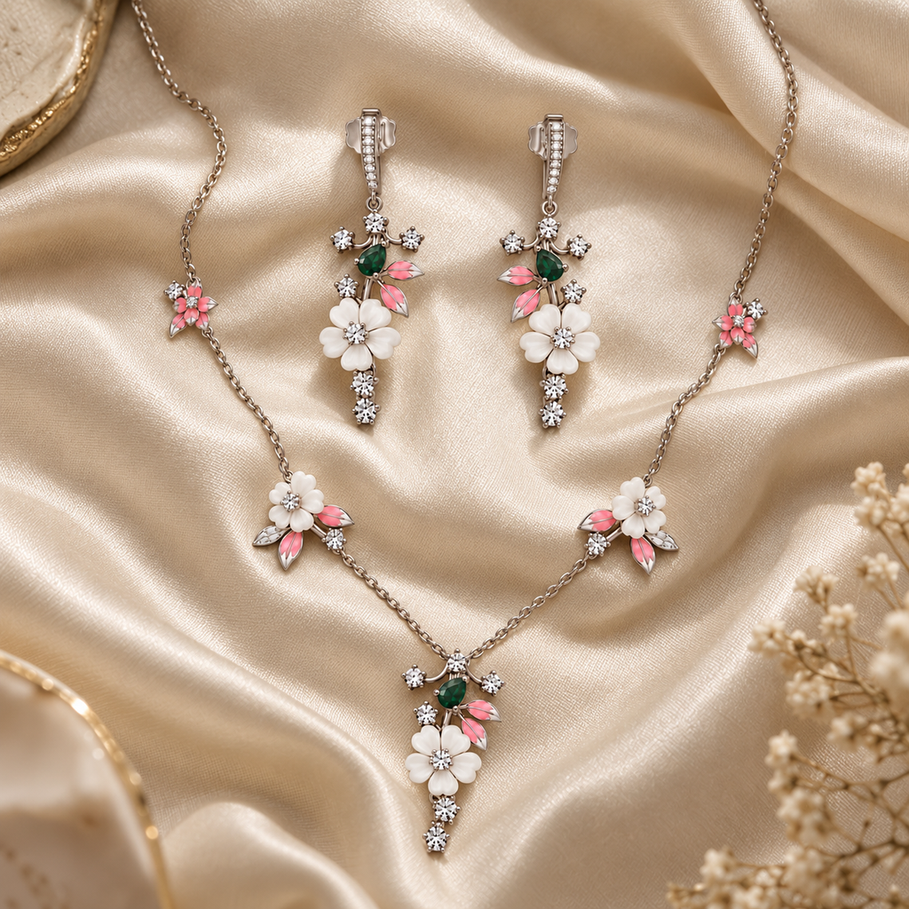Blush Blossom Necklace Set
