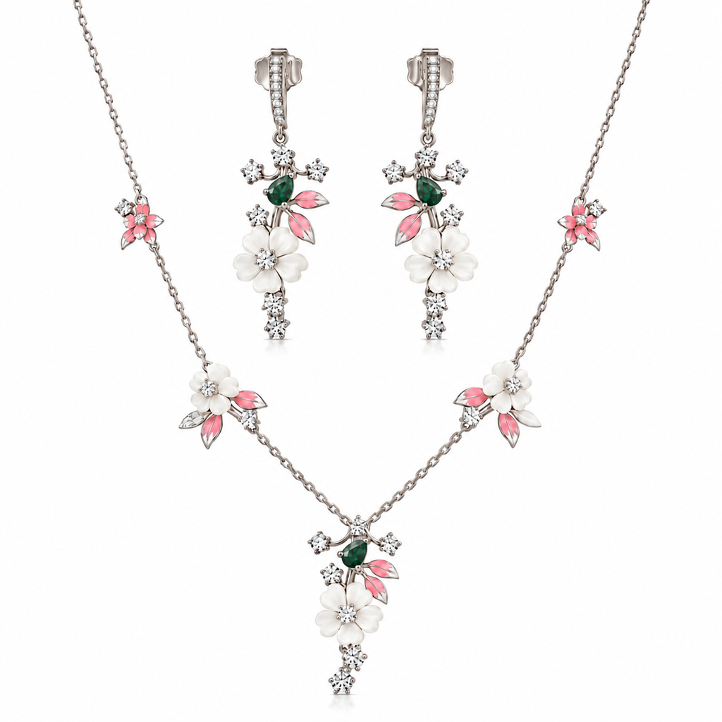 Blush Blossom Necklace Set
