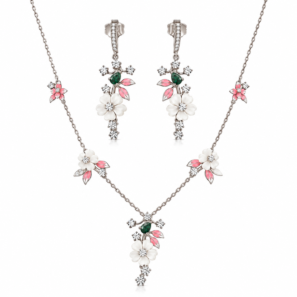 Blush Blossom Necklace Set