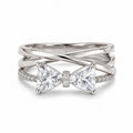 Crystal Bow Crossover Ring