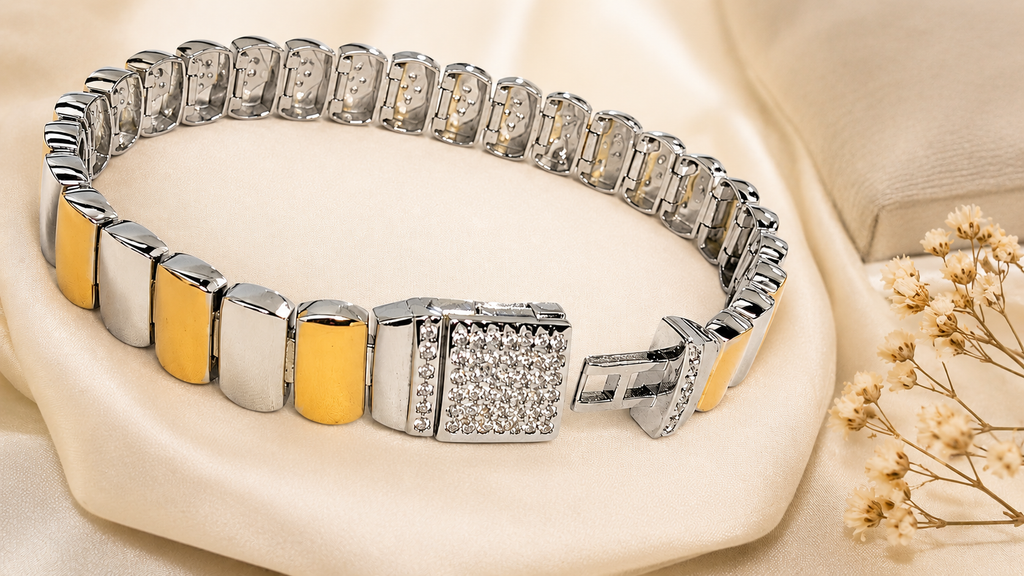 Alternating Dual-Tone Bracelet