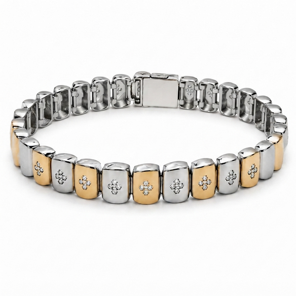 Alternating Dual-Tone Bracelet