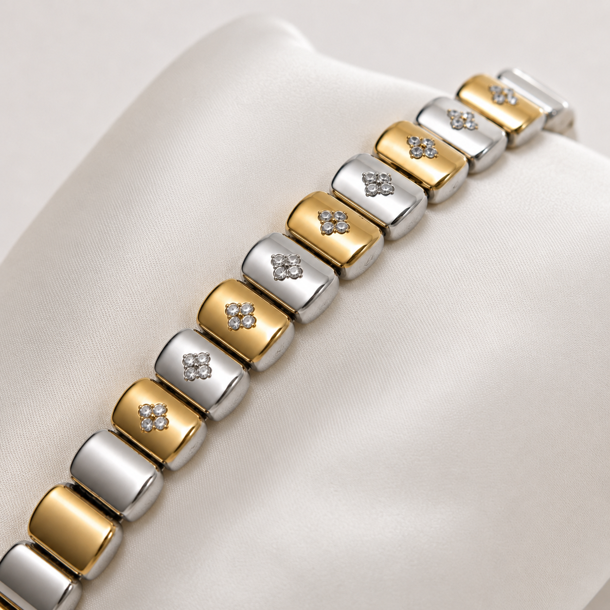 Alternating Dual-Tone Bracelet