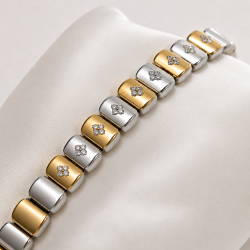 Alternating Dual-Tone Bracelet
